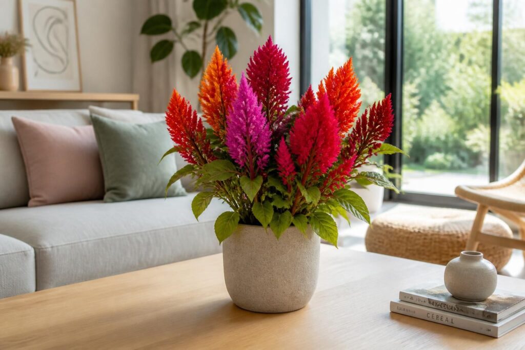 découvrez la celosia, une plante décorative originale qui apporte couleur et élégance à votre intérieur. facile d'entretien, elle sublime votre espace avec ses fleurs uniques et vibrantes.