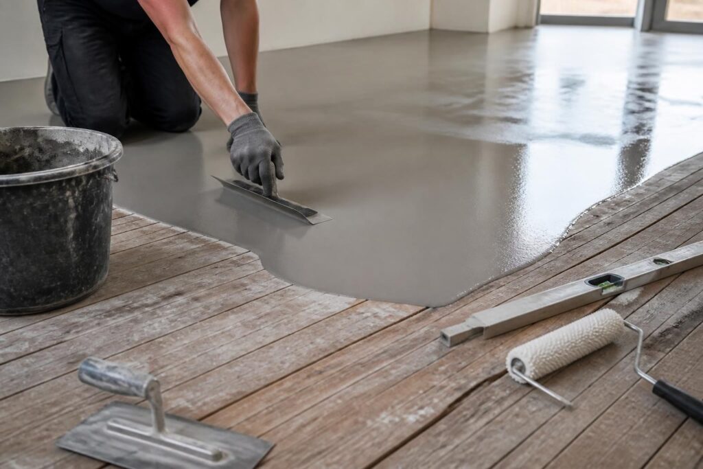 découvrez nos conseils pratiques pour réussir un ragréage sur un plancher en bois et obtenir une surface parfaitement nivelée, prête à recevoir tous types de revêtements.